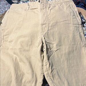 LL Bean Flannel Lined Tan Khakis